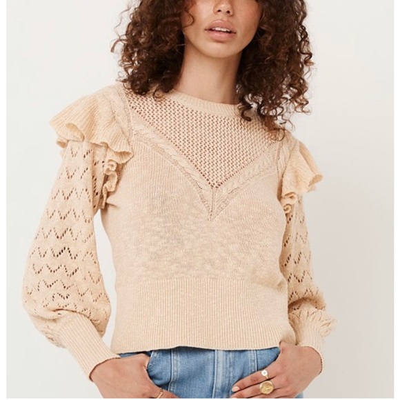 Spell Willow Frill Jumper in Ecru NWOT - Picture 2 of 3